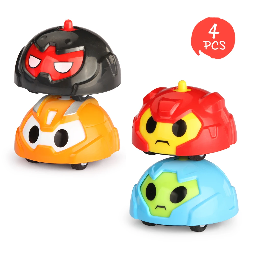 

4PCS Stunt Gyroscope Rotating Spinning Animal Inertial Vehicle Sliding Toys for Children Christmas Birthday Gift