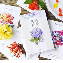 Mo. открытка с цветочным принтом время года открытка Закладка буквенная Закладка бумажная поздравительная открытка 1 лот = 1 упаковка = 30 шт