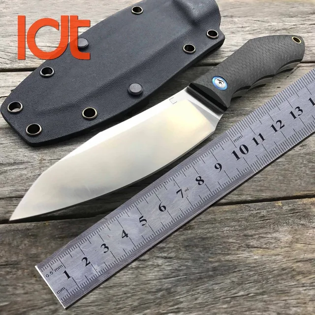 Koop LDT Vaste Messen D2 Blade Carbon Fibre Handvat Jacht Survival