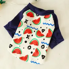Товары для домашних животных товары для собак Милый Летний фактор арбуз Щенок Одежда Футболки для мальчиков и девочек собак