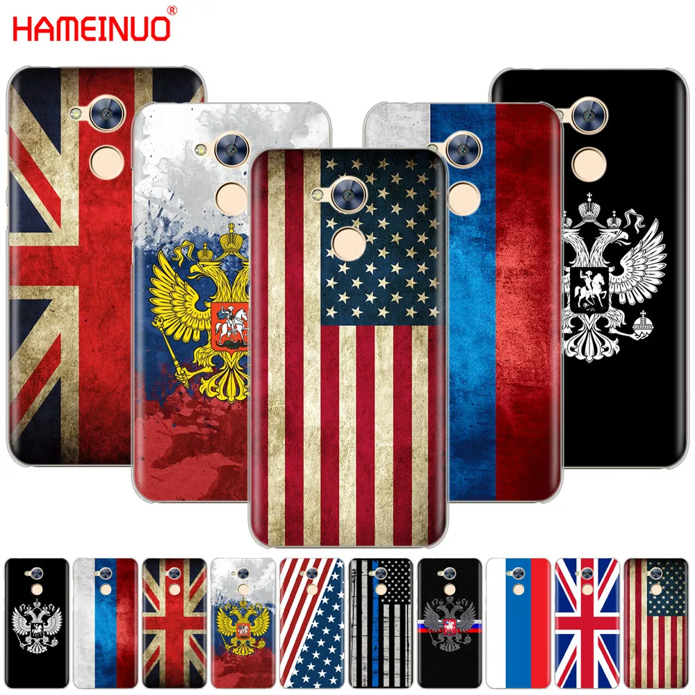 HAMEINUO чехол с российским американским британским флагом и гербом для Huawei Honor 10 V10 4A