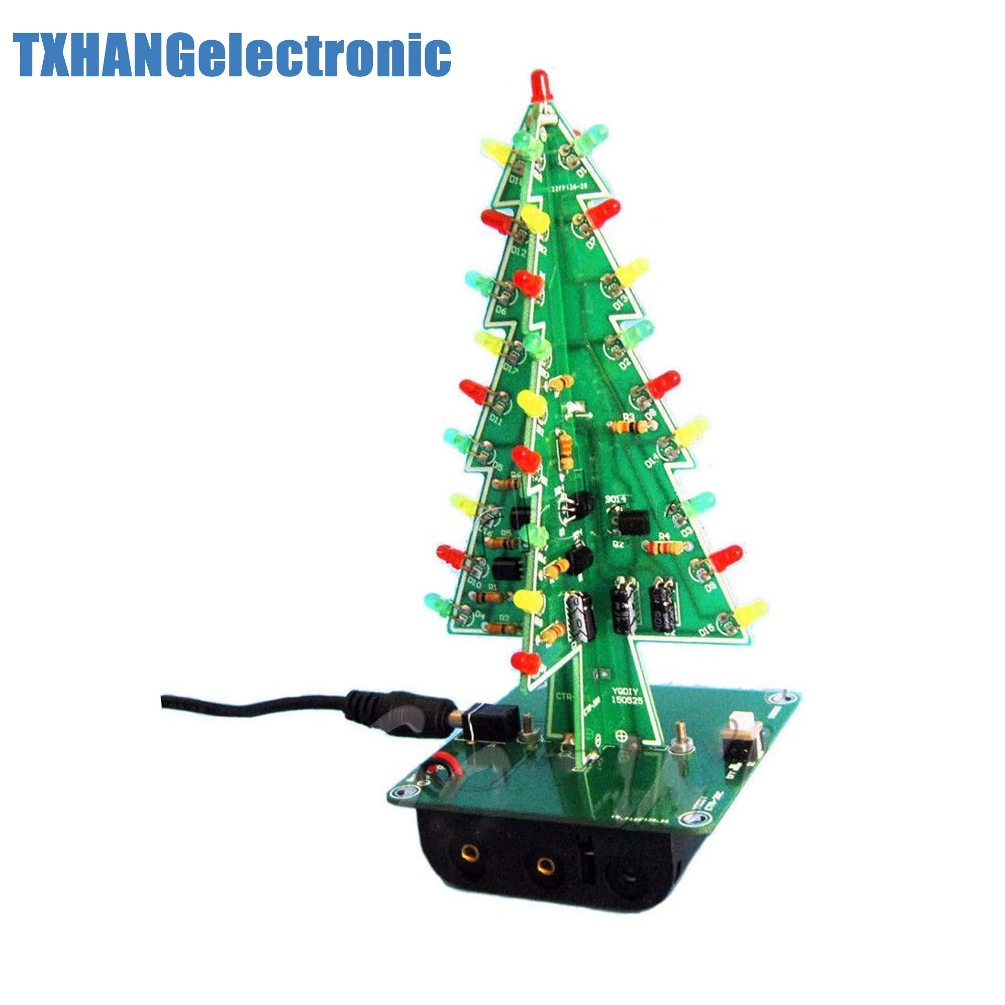 

Christmas Trees LED DIY Kit Professional Red Green Flash LED Circuit