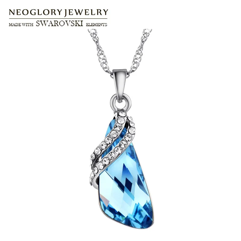 Neoglory австрийский кристалл& Auden Стразы ожерелье с подвесками изысканный Геометрический стиль Сплав покрытием трендовые женские классические