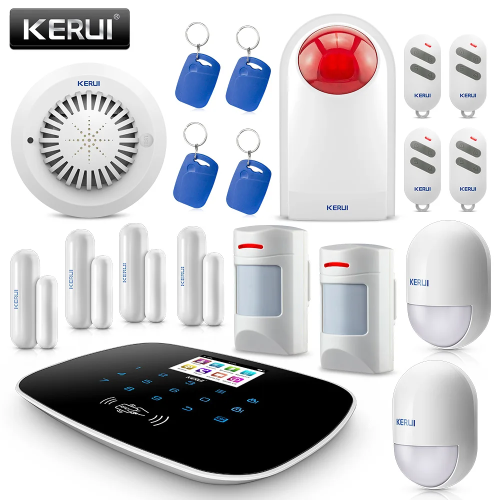 

KERUI G19 intelligent Wireless Anti Pet Infrared GMS SMS Low Power Reminding Home Burglar Intruder Security Alarm System