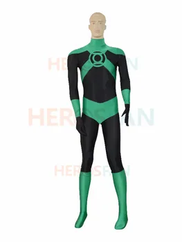 

Deep Green Lantern Costume Superhero Halloween Party Cosplay Zentai Suit