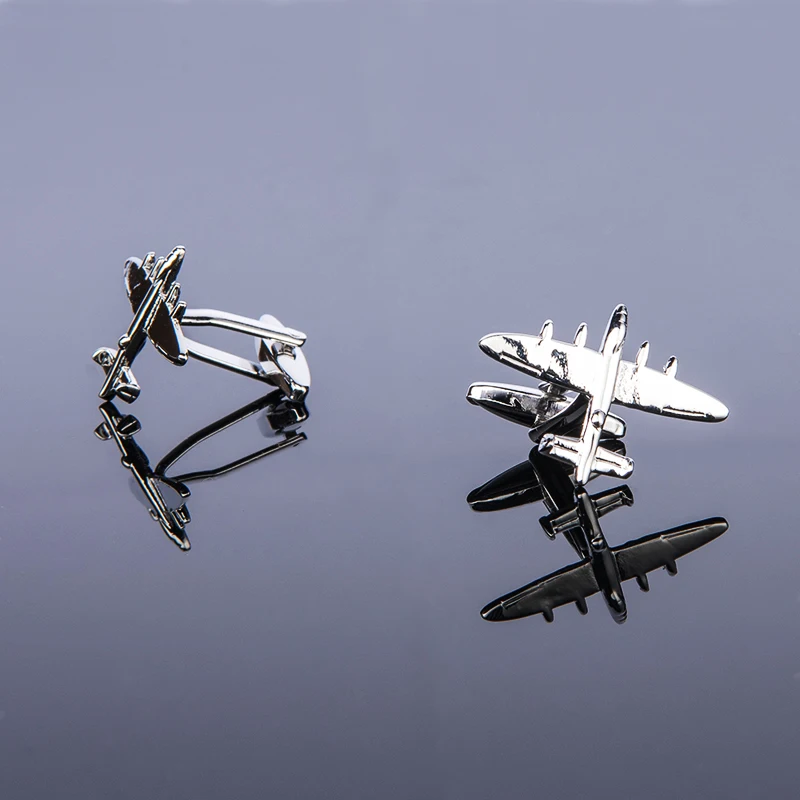 New High Quality Mens Design Airplane Cufflinks Helicopter Aircraft Cuff Links For Business Shirt Wedding Gift Free Shipping