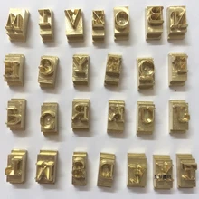 26 букв алфавита от А до Z горячего тиснения медь штамповки и пресс-формы для изготовления 4 мм(высота) X 2 комплекта