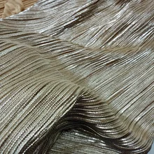 Серебряная юбка бронзового цвета ткань измельченный Атлас блестящая ткань плиссированный материал для одежды DIY платье Мода глянцевый материал 1 ярд