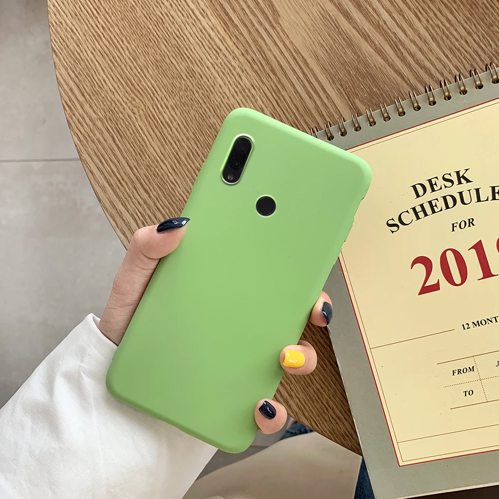Новый стильный эко зеленый матовый Силиконовый мягкий чехол для Xiaomi redmi Note 7 Pro 6 5A