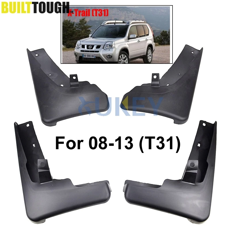 Комплект литой автомобиль брызговики для Nissan X-Trail T31 2008-2013 Xtrail брызговики брызговик крыло брызговиков 2009 2010 2011 2012