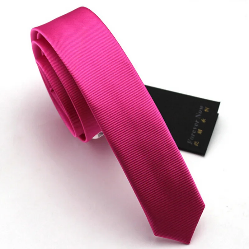 

2019 Brand New Silk Tie Fashion Slim Tie Casual Ties for Men Tie Leisure 4cm Skinny Ties Orange Rose Necktie High Quality