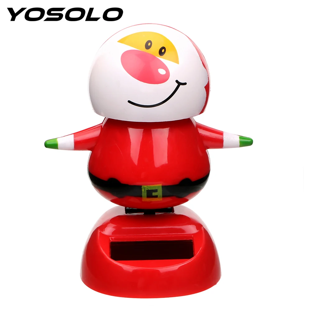 

YOSOLO Christmas Snowman With Self-adhesive Car Ornament Swinging Bobble Doll Toy Dashboard Decoration Interior Accessories