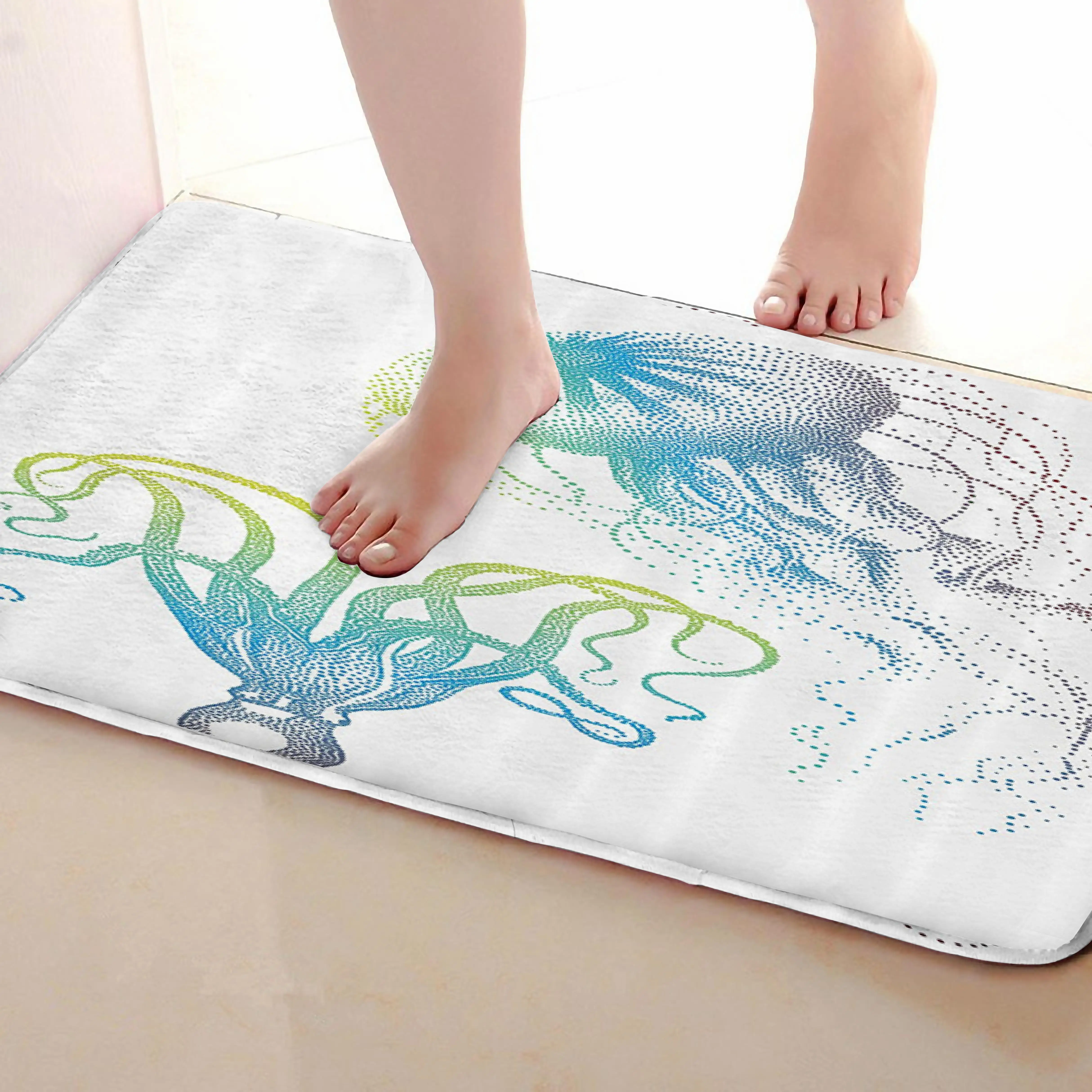 Медузы Стиль Ванная комната Коврики, забавные Нескользящие Для ванной Коврики, Занавески для душа Интимные аксессуары, Коврики Чинг вашей душе Шторы