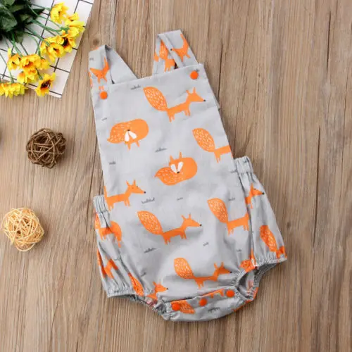 2019 New Summer Cute Baby Girl Boy Romper Sleeveless Backless Clothes Newborn Toddler One-Pieces Sunsuit Outfits Pudcoco | Детская