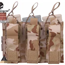 Emersongear Mag Pouch 5,56 Пистолет тройной Открытый Топ армейский мешочек Мультикам Arid EM6363MCAD