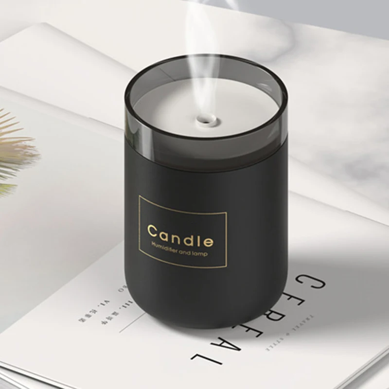 280ML Ultrasonic Air Humidifier Candle Romantic Soft Light USB Essential Oil Diffuser Car Purifier Aroma Anion Mist Maker | Дом и сад