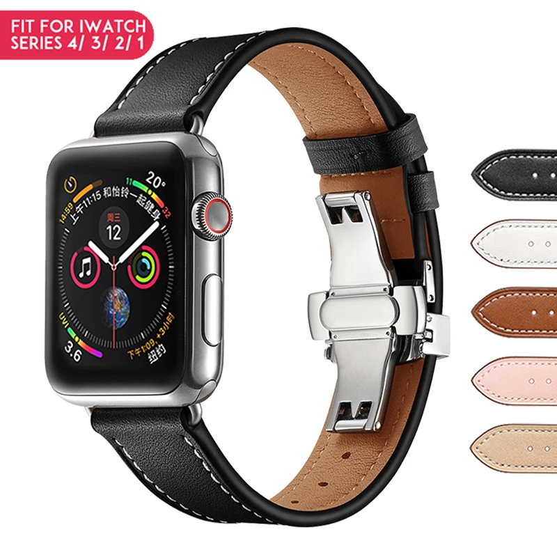 Силиконовый ремешок Laforuta для Apple Watch 40 мм 44 iwatch кожаный серия 4 3 2 1 наручных часов