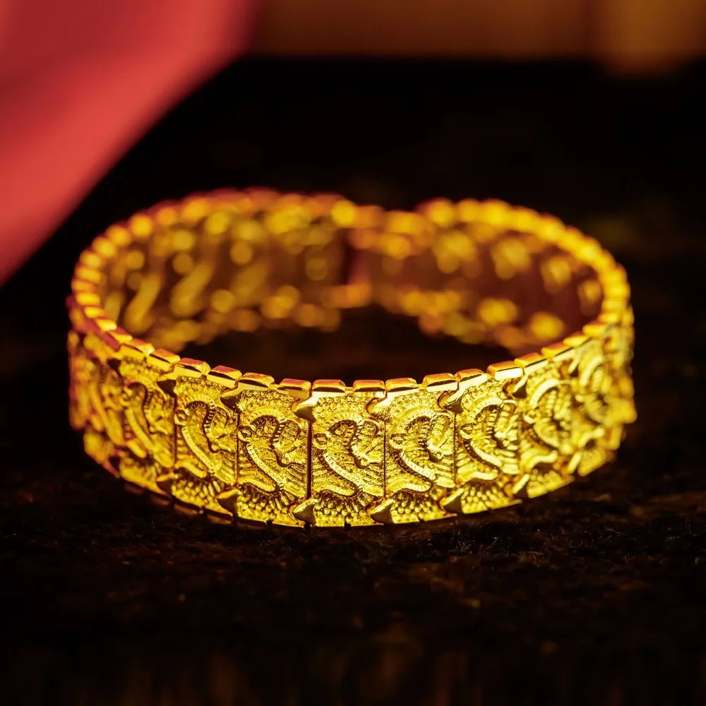 FATE LOVE Brand Fashion Chain Link Clasp Bracelet & Bangles Gold Color Copper Metal jewelry for Men Male