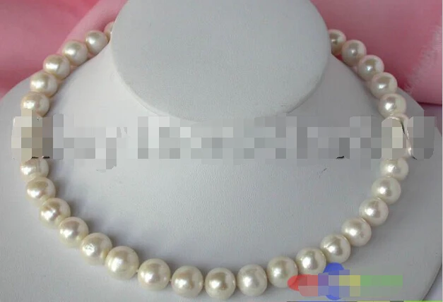 

NAUTRAL 17" 12MM WHITE ROUND FW CULTURED PEARL NECKLACE 14k ^^^@^Noble style Natural Fine jewe FREE SHIPPING