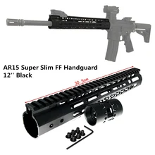 FIRECLUB 12 дюймов поплавок NSR KeyMod Handguard кронштейн со съемным Рельсом черный баррель гайка для AR-15 M4 M16