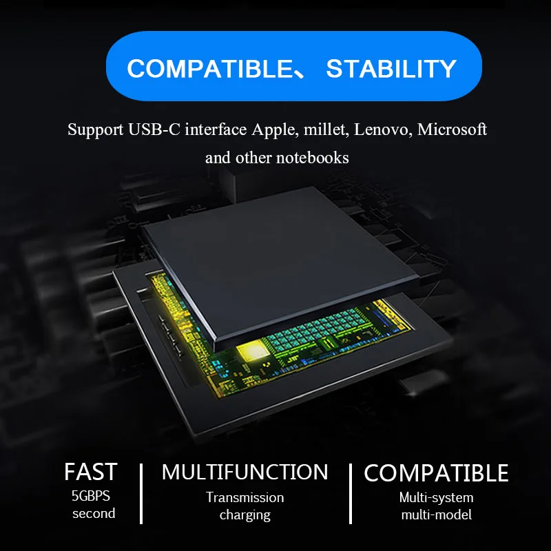 4K usb-хаб Зарядное устройство USB 3,0 Алюминиевый Usb C концентратор HDMI Тип C концентратор разветвитель адаптер TF Micro SD кард-ридер для Macbook Pro 6 портов