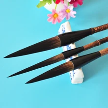 3 шт./компл. медведь волосы кисточка для китайской каллиграфии набор кисть художника с ручками, акварельные кисточки, чернильная ручка-кисть для письма МО Би