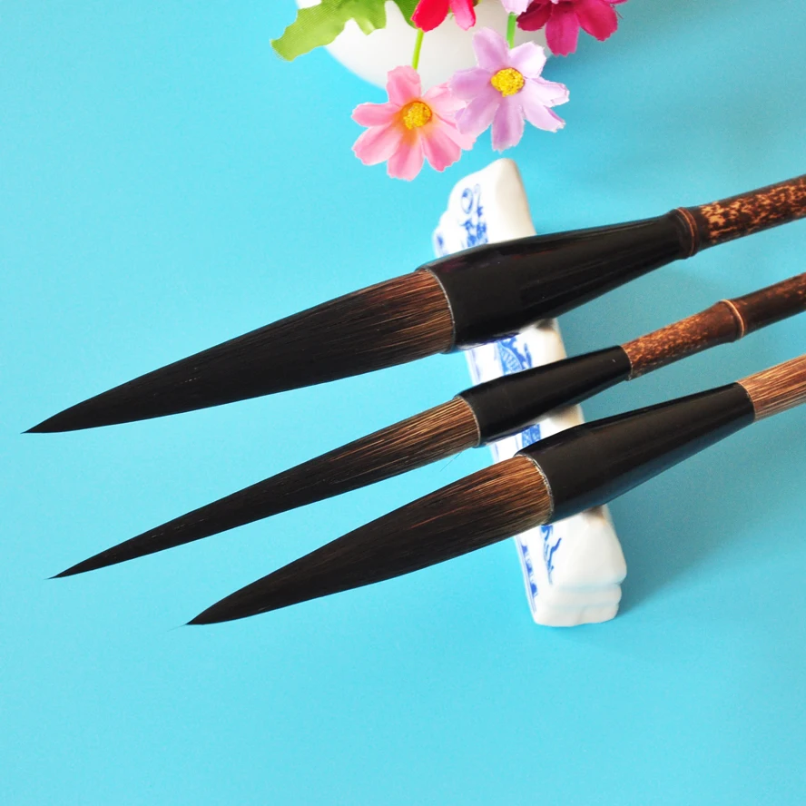 Chinese Calligraphy Brush Set 3 Pcs Traditional Writing