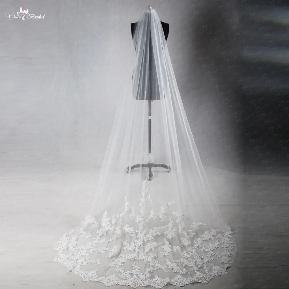 RSV36 2017 new wedding veils ivory tulle appliques