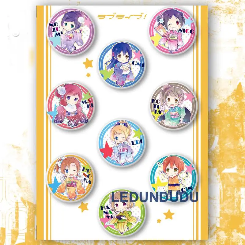 Женский рюкзак с надписью Love Live Значки для косплея 9 элементов|badge collection|badges for