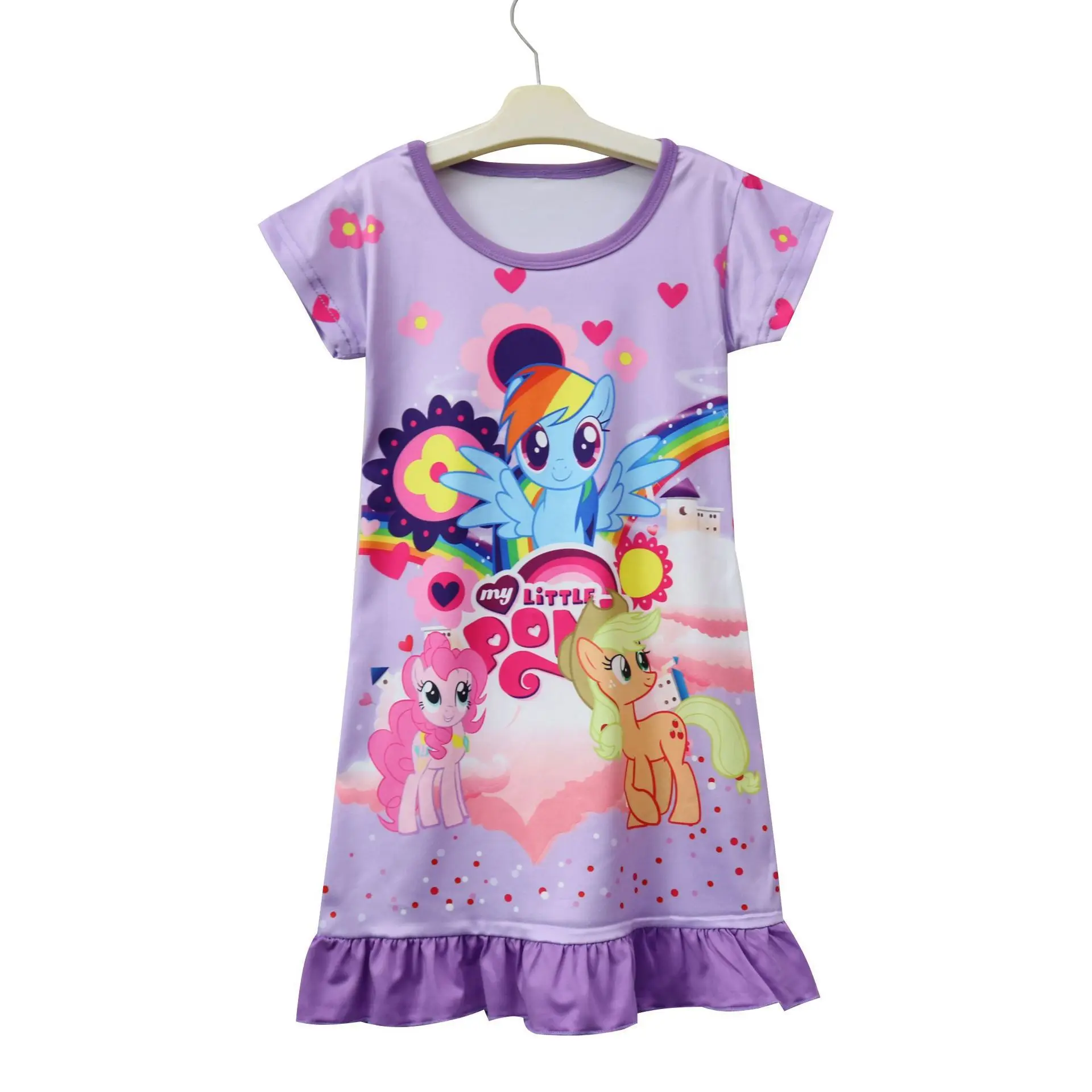 

2018 summer cartoon My cute Girl Dress little ponys dresses Children Kids pajamas baby girls dresses Brand Girl Nightdress