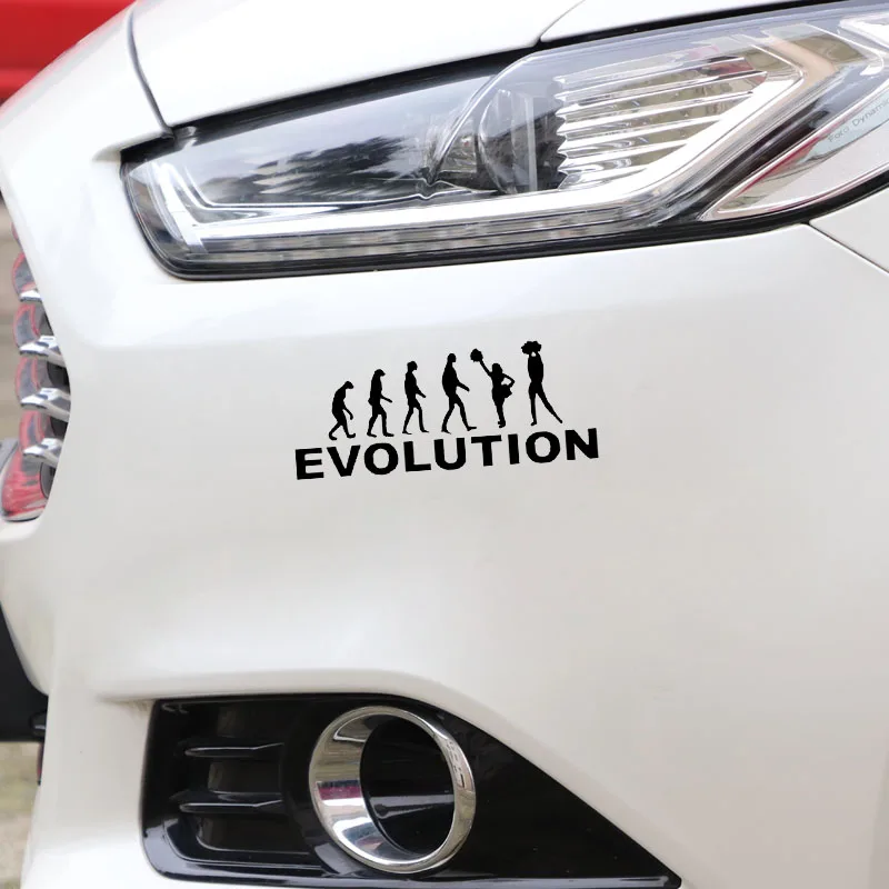YJZT 15 4*6 3 см модная EVOLUTION Cheerleader декор для Автомобиля Виниловые высококачественные