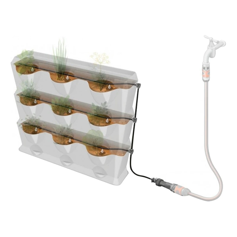 Watering system GARDENA 13156-20.000.00 (9 vertical modules master unit 1000, 1 shut-off valve 4.6mm (3/16 ), connector 4.6mm (3/16), 7 connector T-shaped 4.6mm) connector gardena t shaped 13 mm home