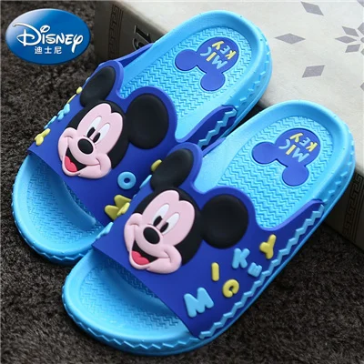 Disney new children's shoes baby slippers Cartoon Boys and Girls Slippers Mickey Mini Indoor anti-slip Baby Cool Slippers - Цвет: B