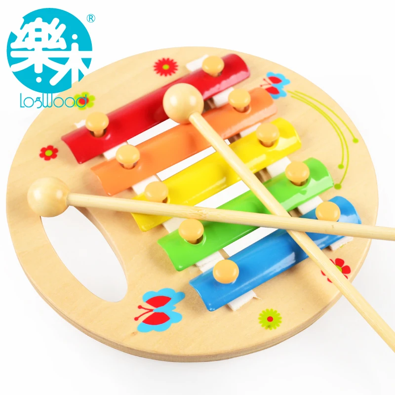 Ручной разноцветный деревянный стук фортепиано игрушки, музыкальные инструменты для ребенка