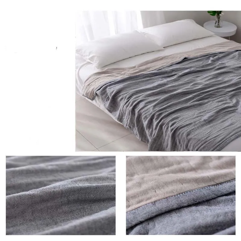Хлопковое Марлевое одеяло, плюшевое одеяло, покрывало для кроватки, плотные простыни, мягкие и удобные