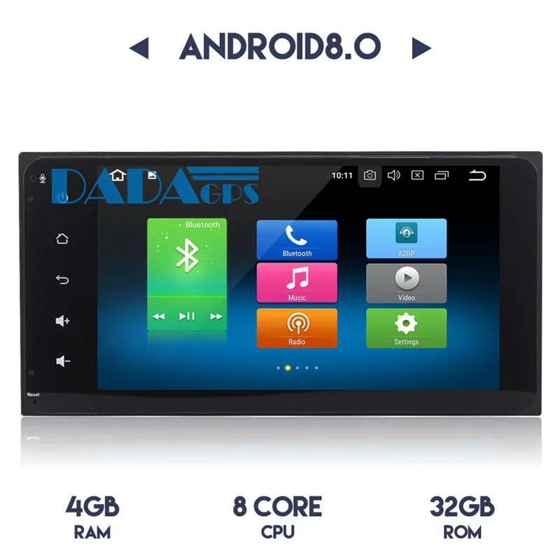 Best Android 8.0 7.1 Car Radio GPS Navigation Vehicle For Toyota Universal 200*100MM Car Stereo no DVD Player Multimedia Audio Satnav 9