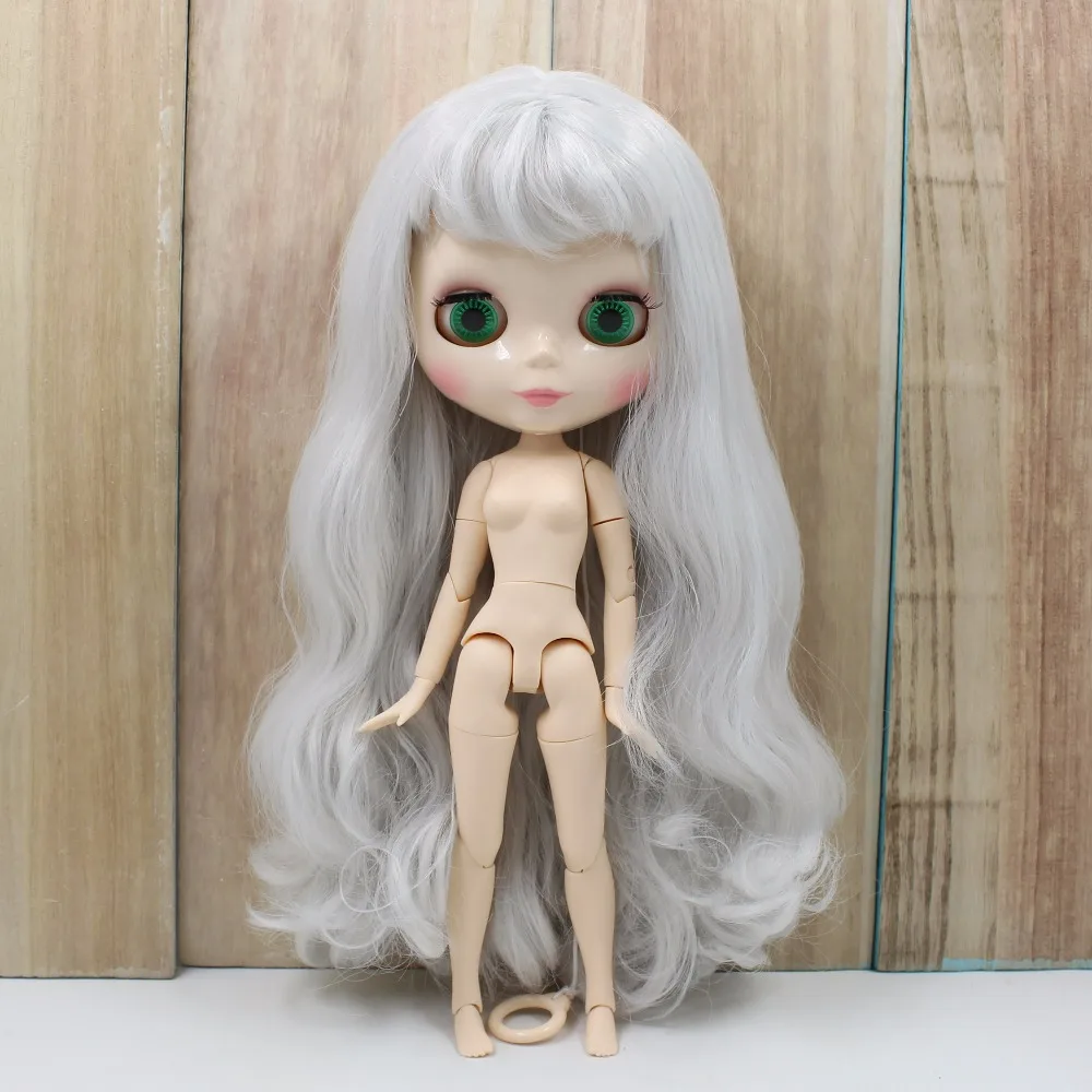 Кукла ICY DBS Blyth игрушка из серых волос с ушками белая кожа сустав тело не нужно