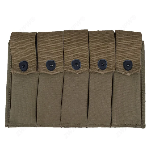 ww2 us army usmc thompson 5 cell magazine pouch us ammo pouch us