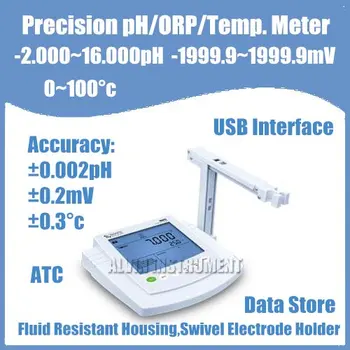 Buy Free Shipping Benchtop Precision PH ORP Temperature Meter Tester Accuracy:0.002pH;0.2mV; With ORP Electrode USB Interface
