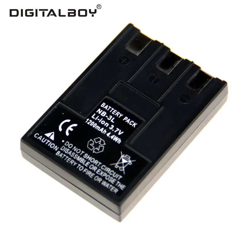 

DigitalBoy 1PCS 1200mAh NB-3L NB3L NB 3L Rechargeable Li-ion Camera Battery For For Canon PowerShot SD500 SD110 SD10 NB 3L