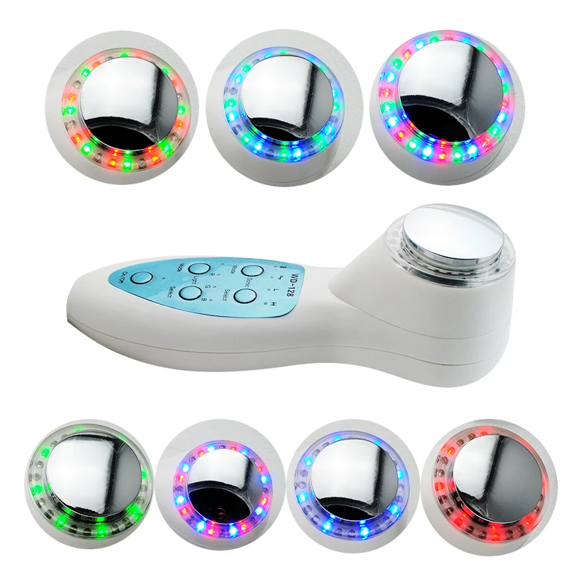 

Portable 7 Color 3MHZ Led Photon Ultrasonic Ultrasound Facial Skin Care Therapy Device
