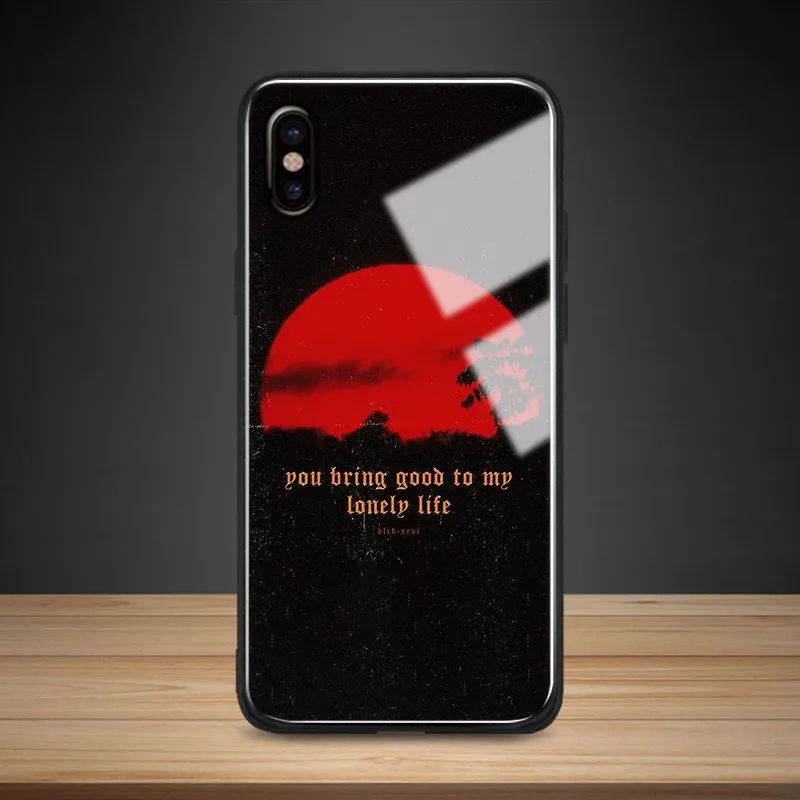 

Aesthetics Creativity dark art Glass Phone Case Soft Silicone Shell Cover For iPhone 5s se 6 6s 7 8 Plus X XR XS 11 Pro MAX