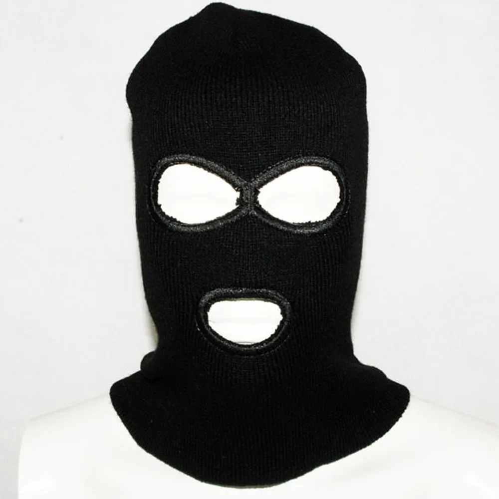 

WINTER PROTECTION BALACLAVA HOOD 3 HOLE HEAD FACE MASK PROTECTOR BK -31258