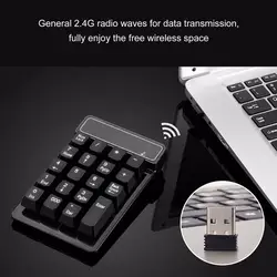 Ультра легкий 2,4 г беспроводной мини цифровая клавиатура 19 ключей USB мини цифровая клавиатура номер Pad для ноутбук Laptop персональный