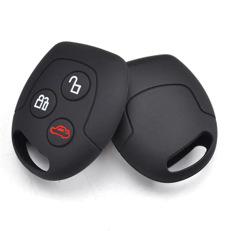Car Key Shell Silicone Car Remote Key Fob Shell Cover Case For Ford Focus KA Galaxy Fiesta C-Max S-Max Eco Sport Transit Connect