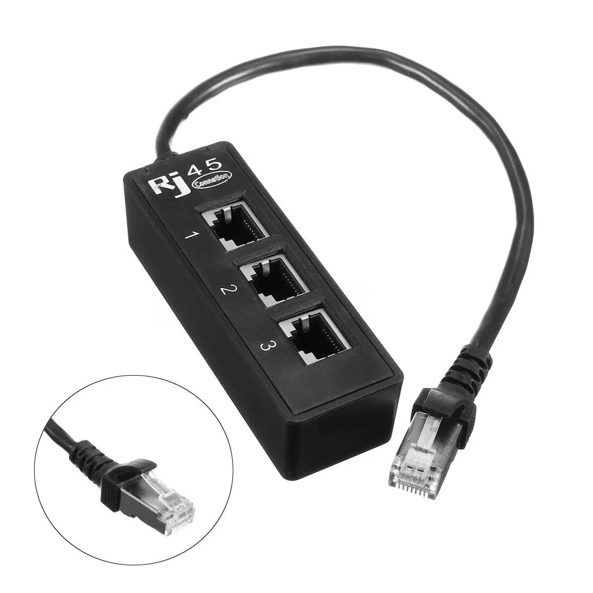 Сетевой удлинитель RJ45 папа 3 мама разветвитель кабеля LAN Ethernet| |