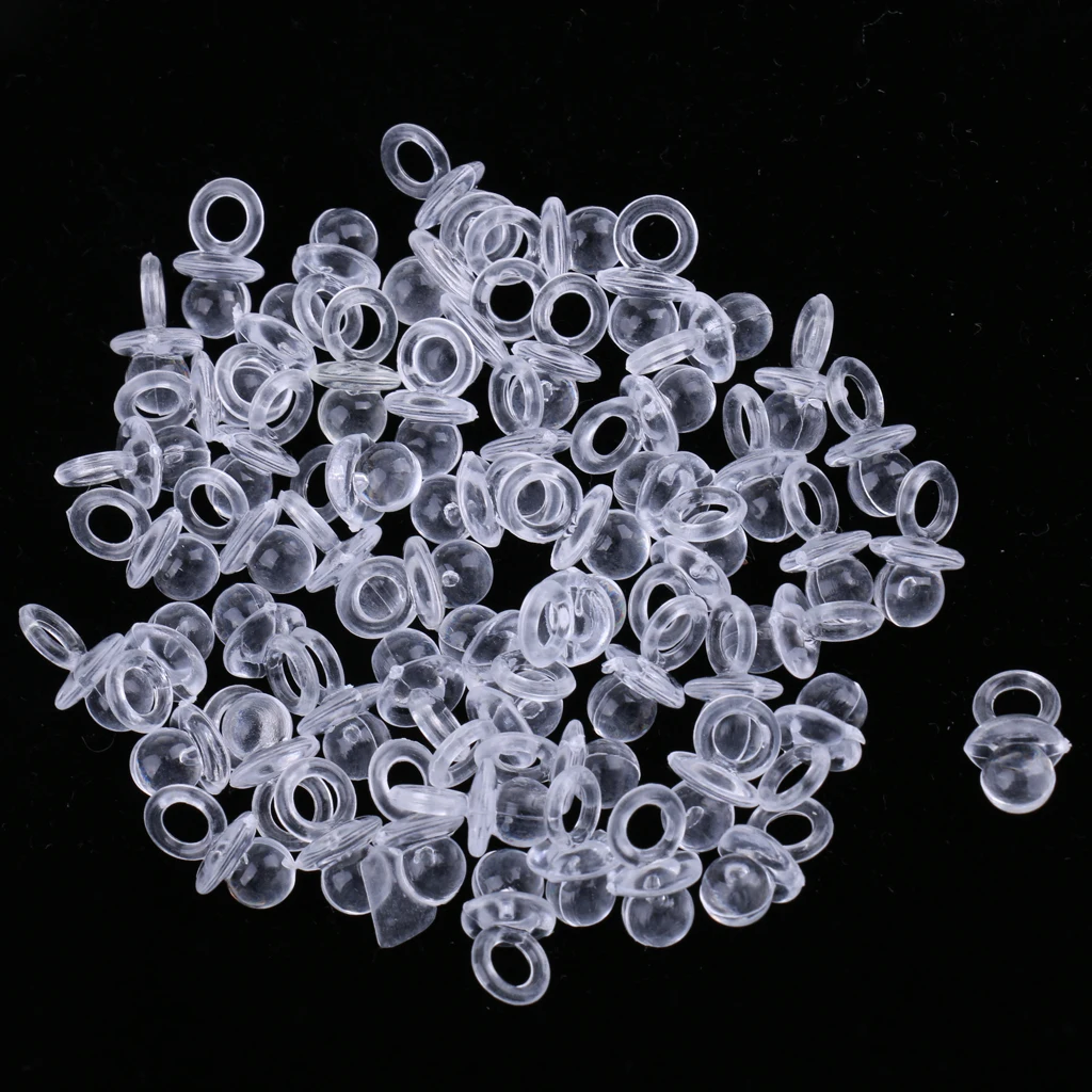 144x Mini Pacifier Charm Table Scatter Gender Reveal Decor Baby Shower Gift Bag Fillers Christenings Party Table Decorations