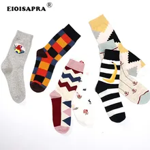 3D печать Смешные Фрукты животных Полосатый цветы нейтральные индивидуальные носки полосатый проверить Мода Harajuku Kawaii Calcetines Mujer