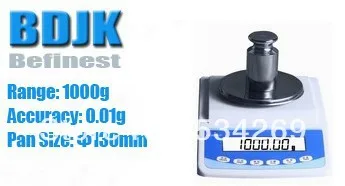 1000g Electronic Balance Measuring Scale Balance with LCD Counting and Weight Balance 0.01g Scale