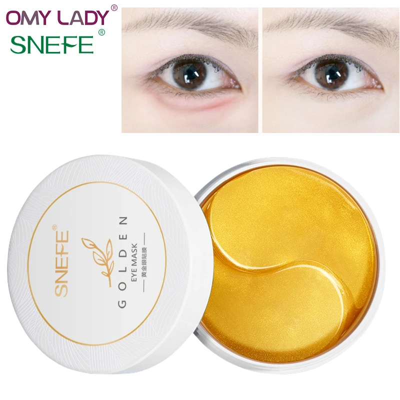 

OMY LADY SNEFE collagen Gold eye mask desalination dark circle tighten eyes under eye patch solution relieve fatigue fat capsule